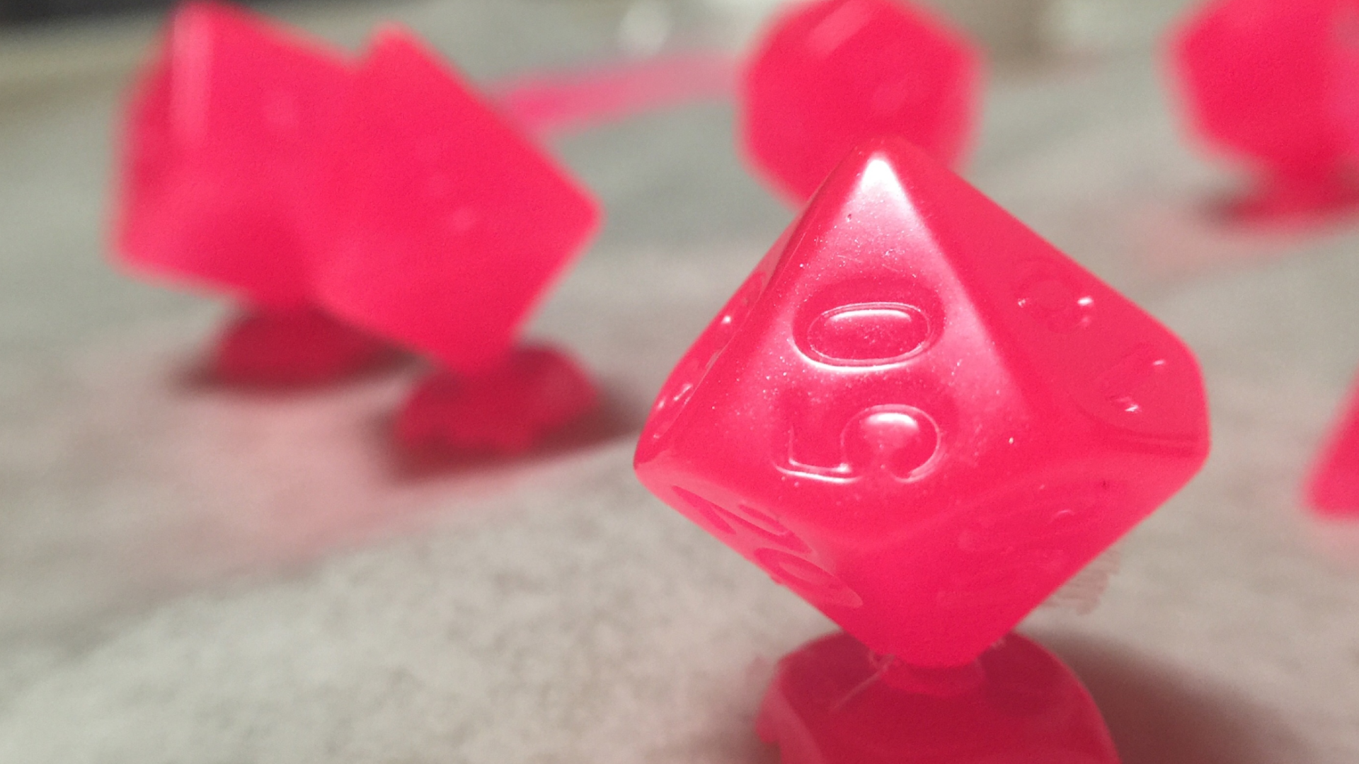 Resin 3D print of a roleplaying dice